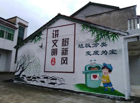 来宾墙绘是现在流行的墙体广告